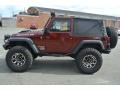 2008 Red Rock Crystal Pearl Jeep Wrangler X 4x4  photo #3