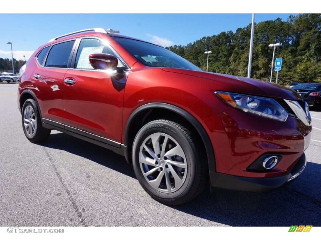 2015 Rogue SL - Cayenne Red / Almond photo #7