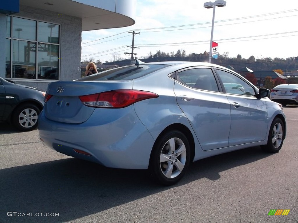 2012 Elantra GLS - Blue Sky Metallic / Beige photo #9