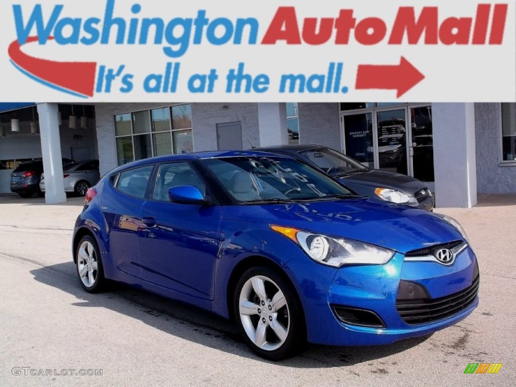 2012 Veloster  - Marathon Blue / Gray photo #1