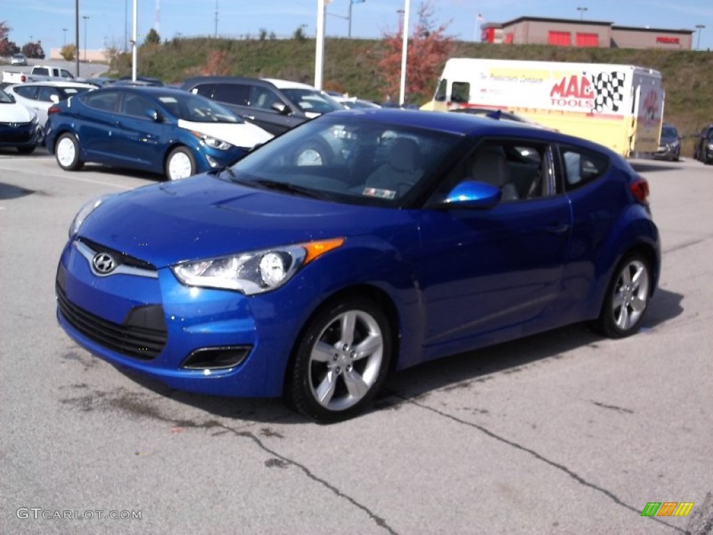 2012 Veloster  - Marathon Blue / Gray photo #5