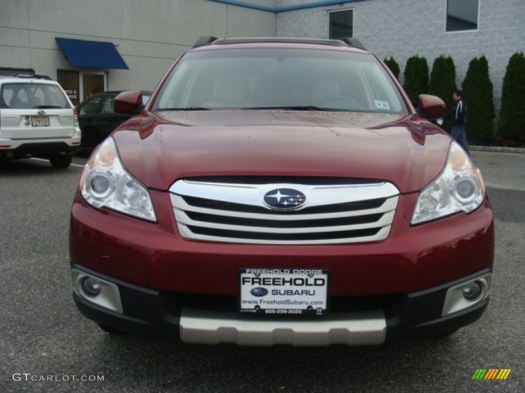 2011 Outback 3.6R Limited Wagon - Ruby Red Pearl / Warm Ivory photo #2