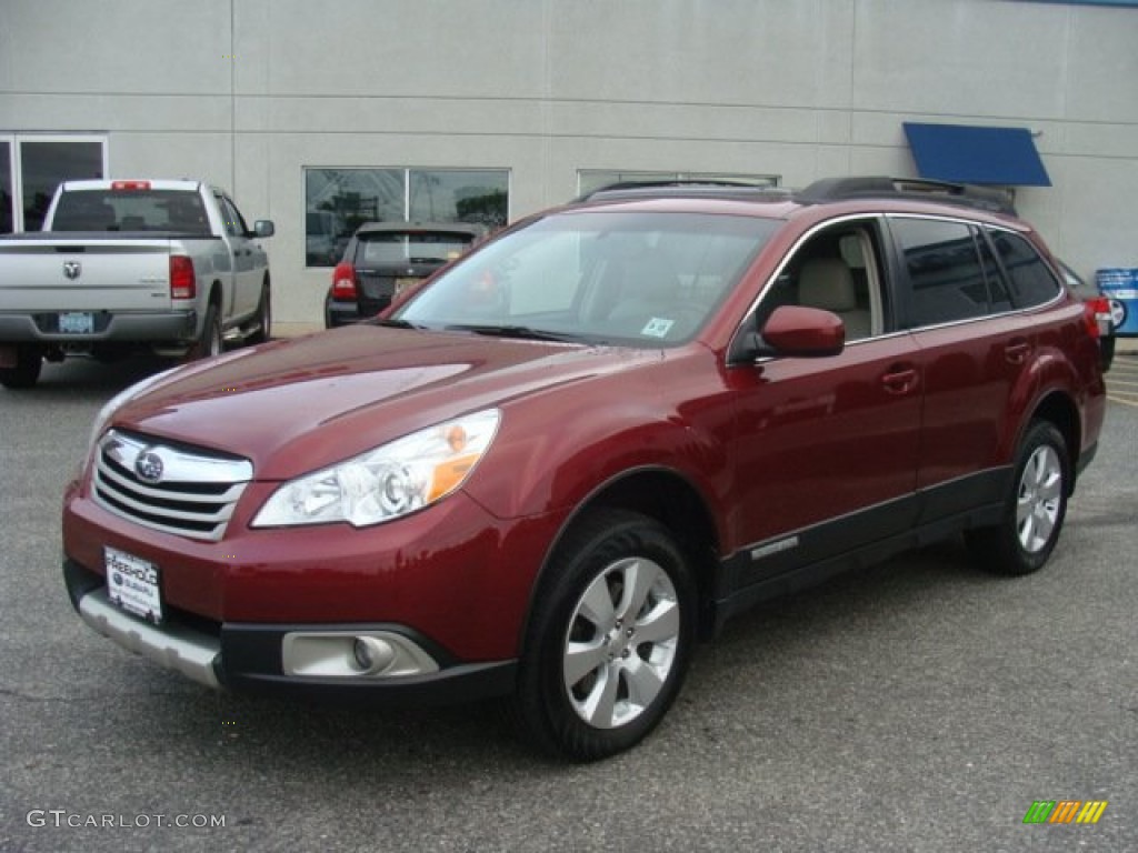 2011 Outback 3.6R Limited Wagon - Ruby Red Pearl / Warm Ivory photo #3