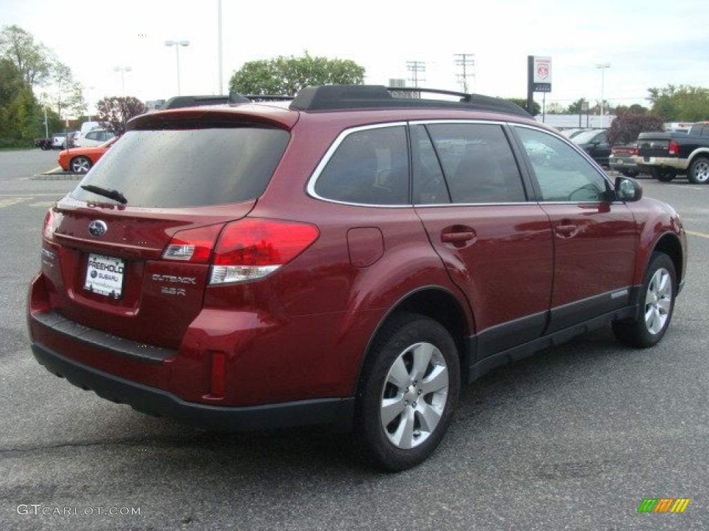 2011 Outback 3.6R Limited Wagon - Ruby Red Pearl / Warm Ivory photo #7