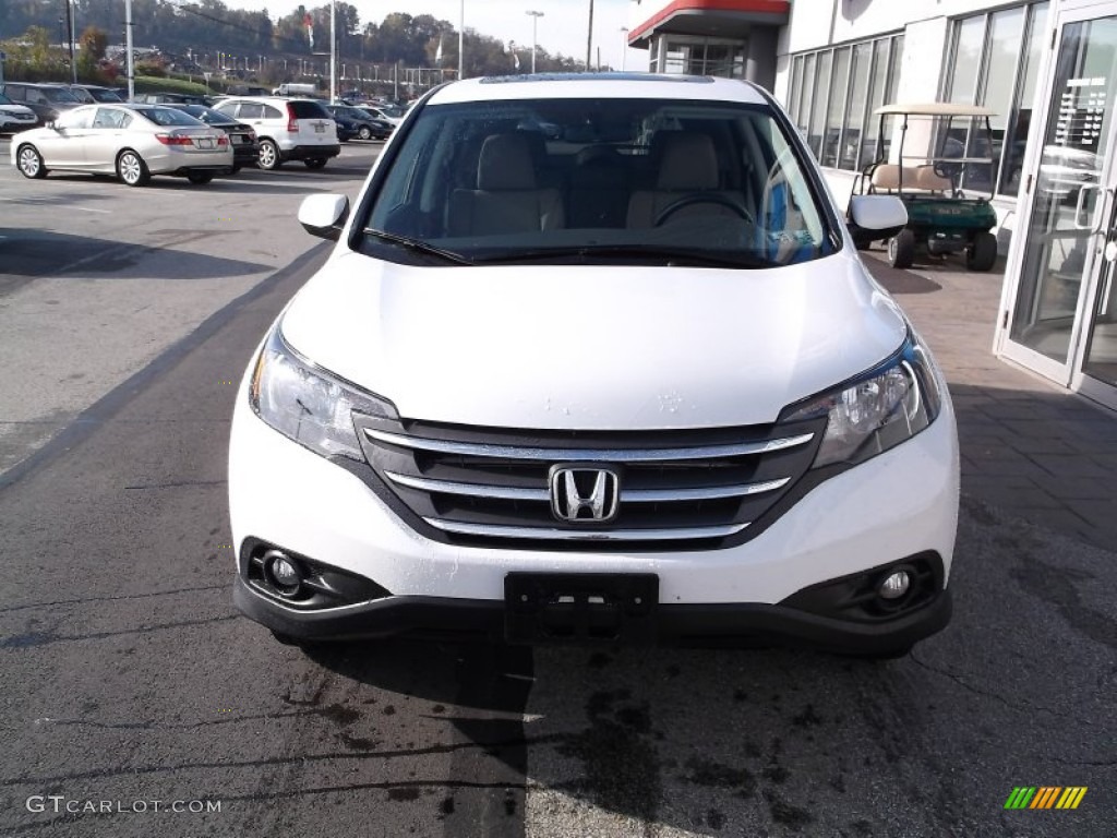 2013 CR-V EX AWD - White Diamond Pearl / Gray photo #5