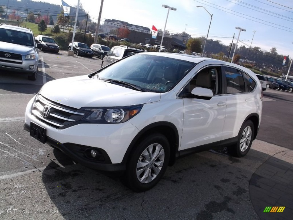 2013 CR-V EX AWD - White Diamond Pearl / Gray photo #6