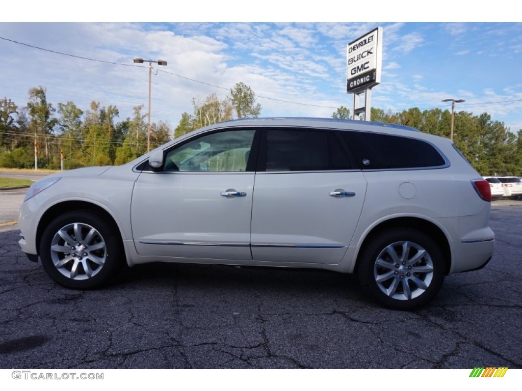 2015 Enclave Premium - White Diamond Tricoat / Light Titanium/Dark Titanium photo #4