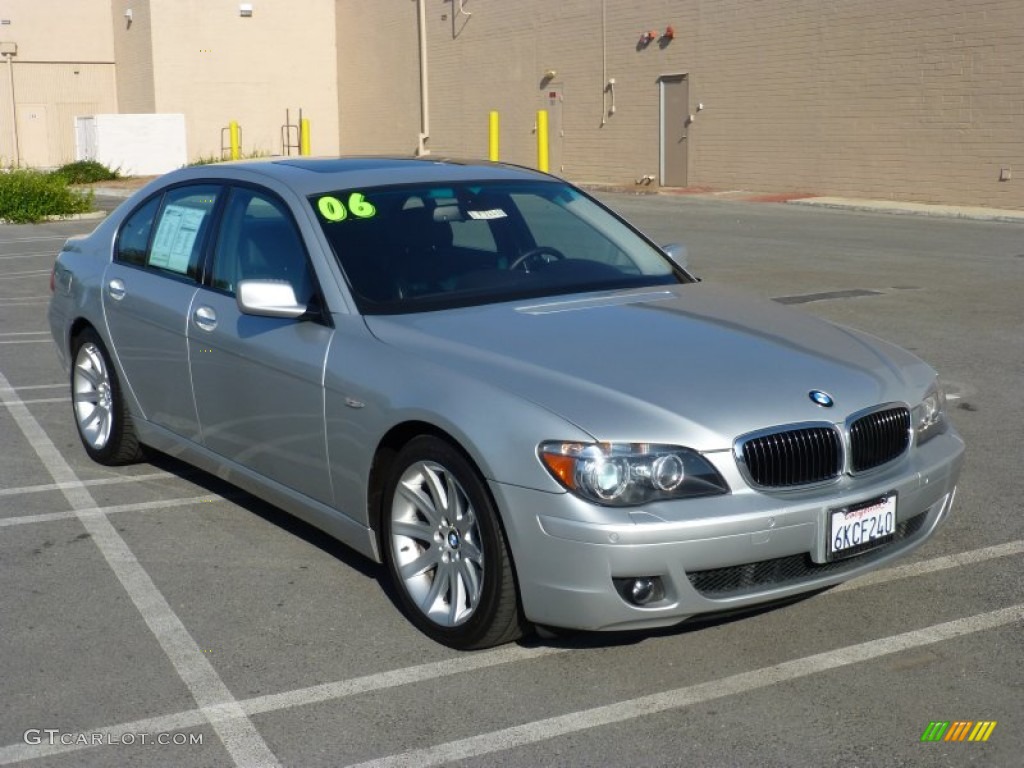 2006 7 Series 750i Sedan - Titanium Silver Metallic / Black/Black photo #1