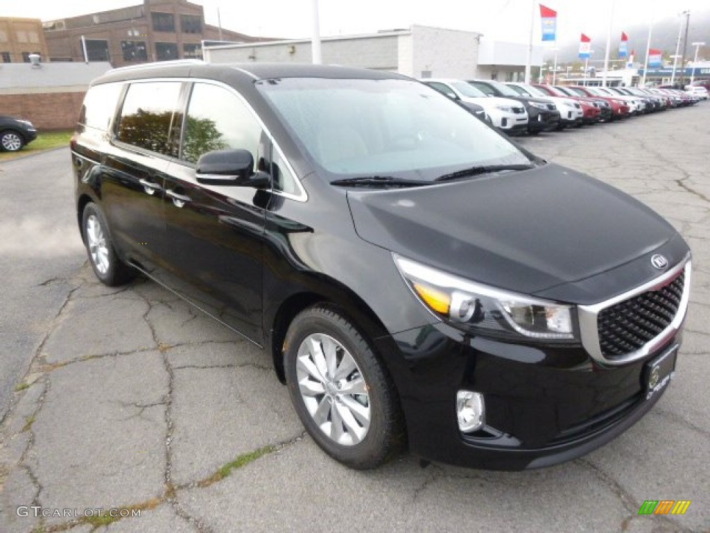 Aurora Black 2015 Kia Sedona EX Exterior Photo #98545632