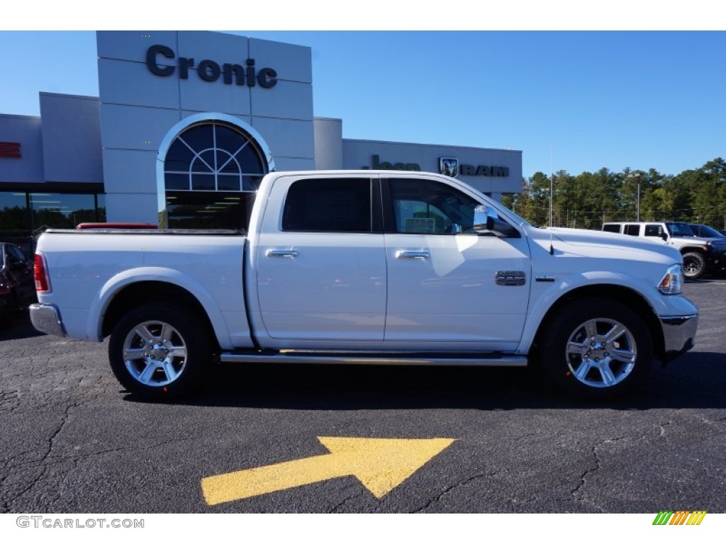 2014 1500 Laramie Longhorn Crew Cab 4x4 - Bright White / Canyon Brown/Light Frost Beige photo #8