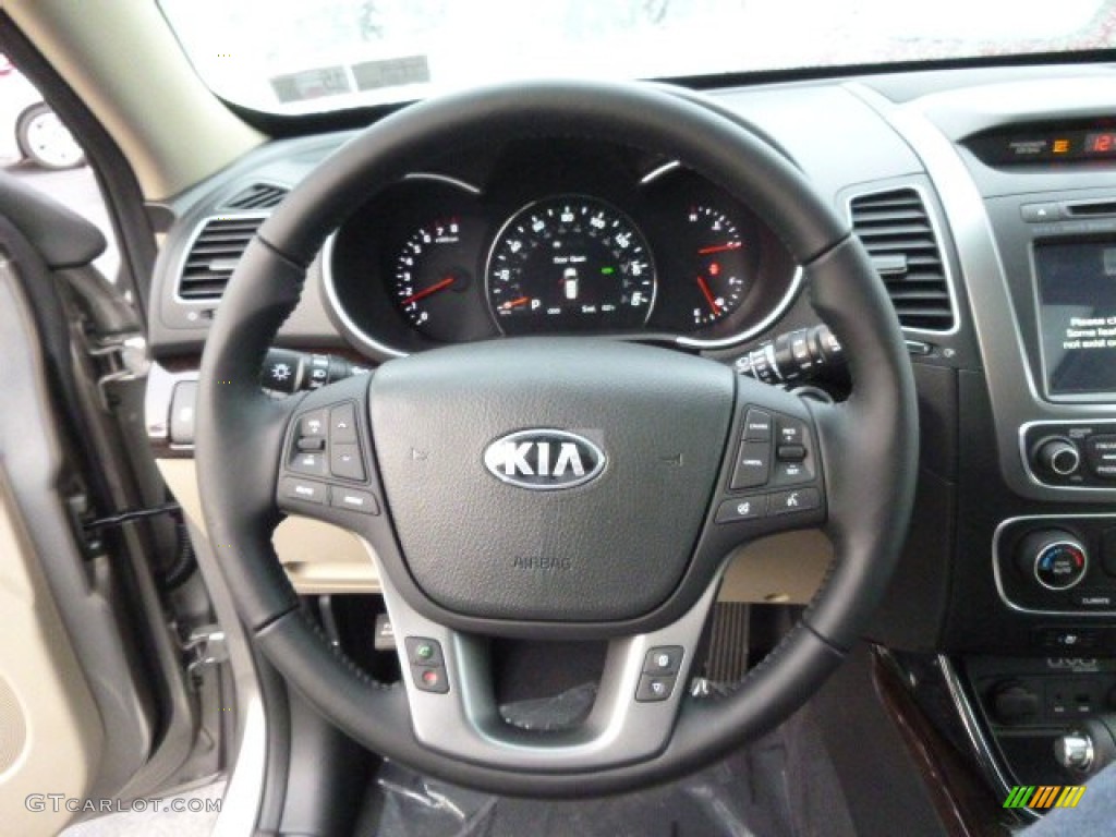 2015 Kia Sorento EX AWD Beige Steering Wheel Photo #98546276