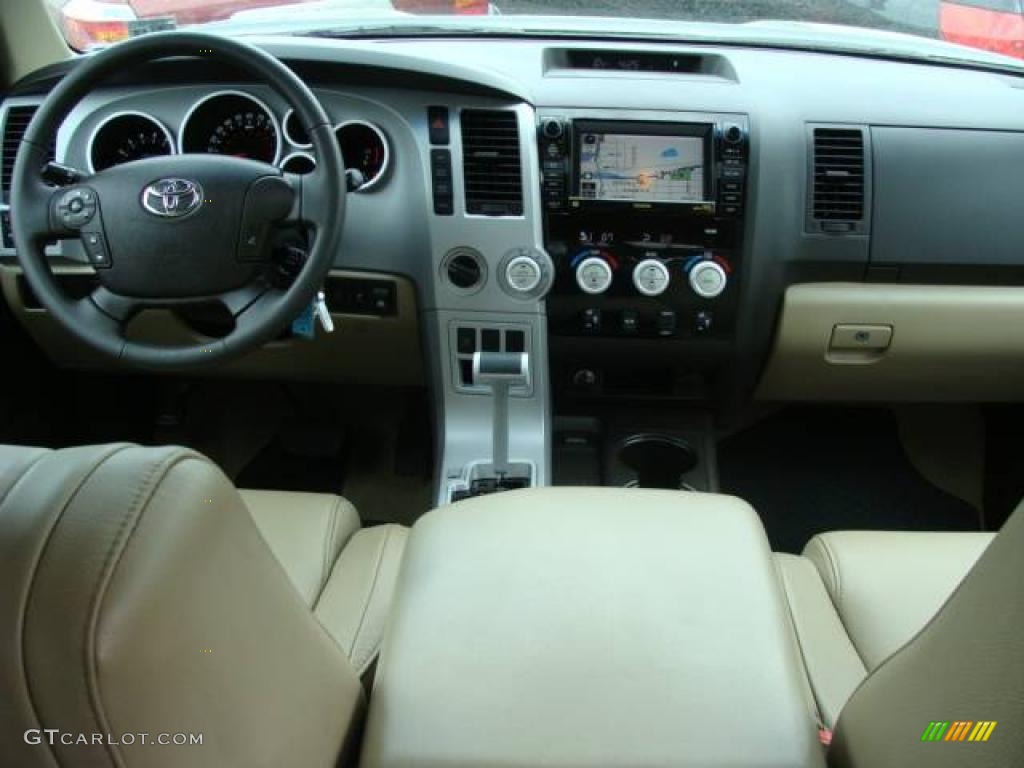 2008 Tundra Limited CrewMax 4x4 - Black / Beige photo #9