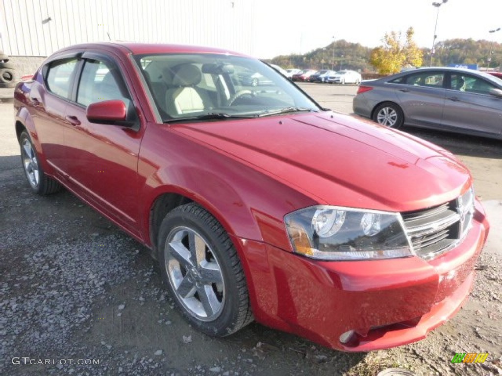 2008 Avenger R/T AWD - Inferno Red Crystal Pearl / Dark Slate Gray/Light Graystone photo #1