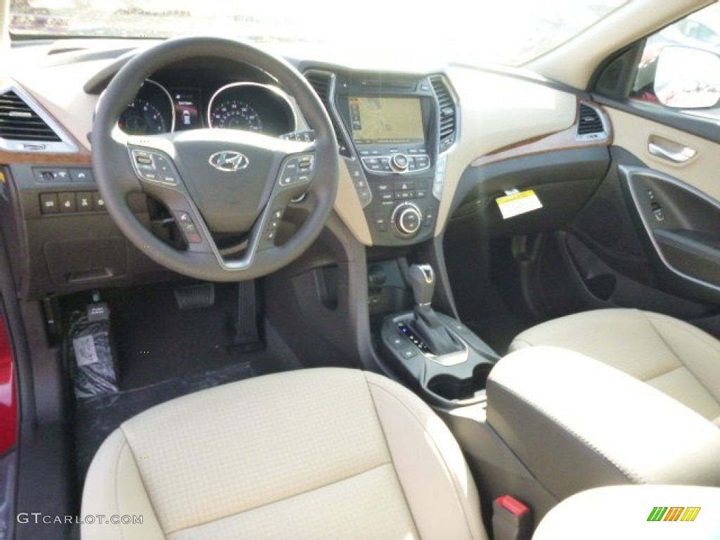 Beige Interior 2014 Hyundai Santa Fe GLS AWD Photo #98552574