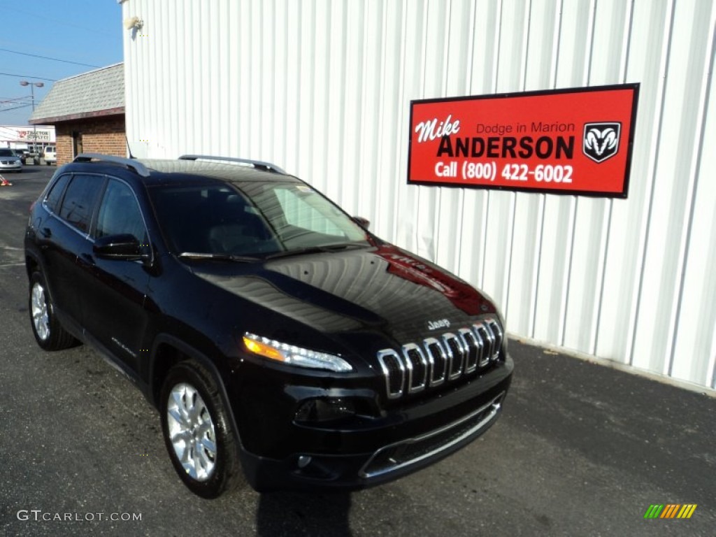 2015 Cherokee Limited - Brilliant Black Crystal Pearl / Black photo #1