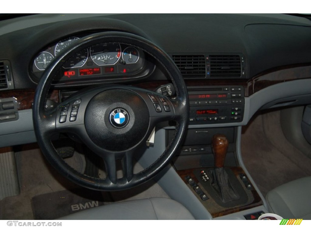 2001 3 Series 330i Convertible - Titanium Silver Metallic / Grey photo #13