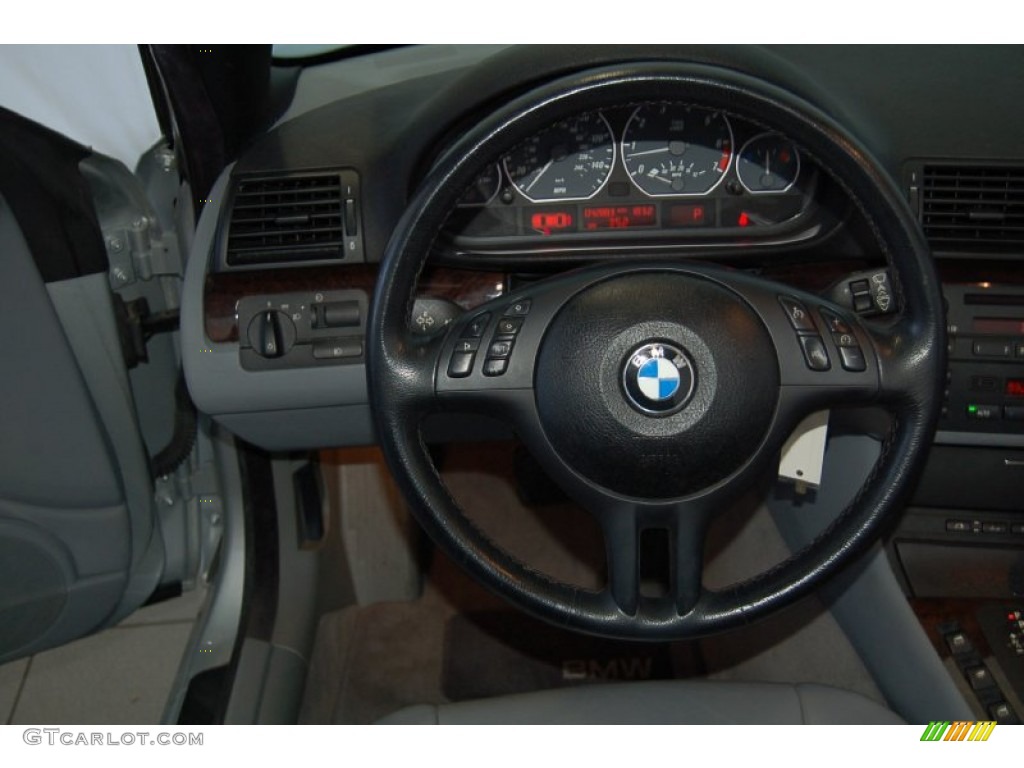 2001 3 Series 330i Convertible - Titanium Silver Metallic / Grey photo #24