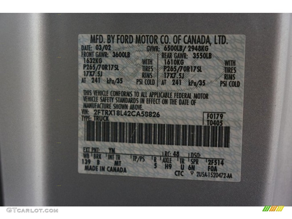 2002 F150 XLT SuperCab 4x4 - Silver Metallic / Dark Graphite photo #14