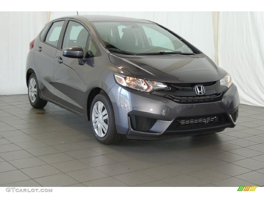 Modern Steel Metallic 2015 Honda Fit LX Exterior Photo #98559710