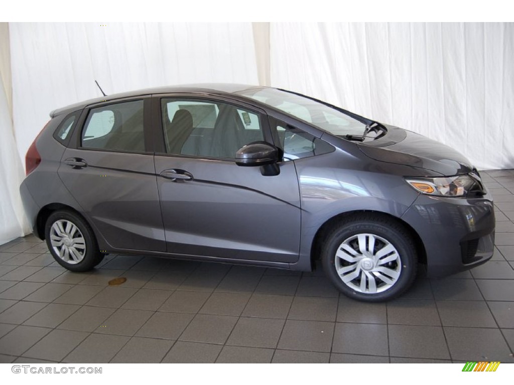 Modern Steel Metallic 2015 Honda Fit LX Exterior Photo #98559791