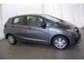 Modern Steel Metallic 2015 Honda Fit LX Exterior