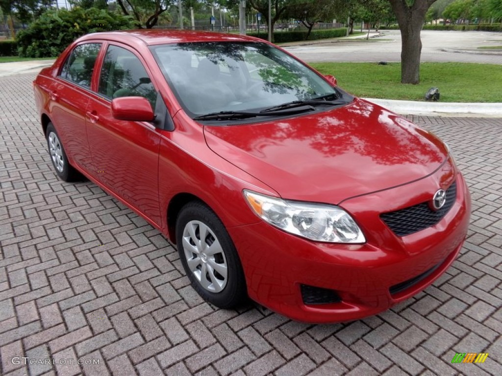 Barcelona Red Metallic 2009 Toyota Corolla LE Exterior Photo #98562848