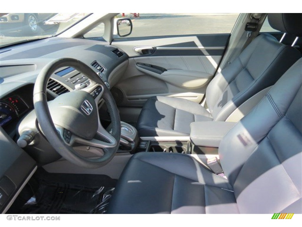2010 Civic Hybrid Sedan - Spectrum White Pearl / Beige photo #11