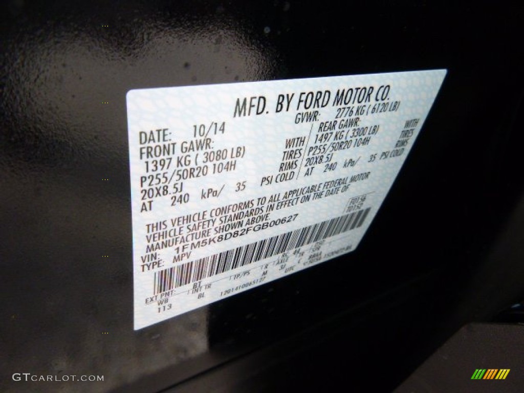 2015 Explorer XLT 4WD - Dark Side / Medium Light Stone photo #13