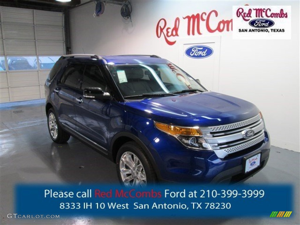 2015 Explorer XLT - Deep Impact Blue / Medium Light Stone photo #1