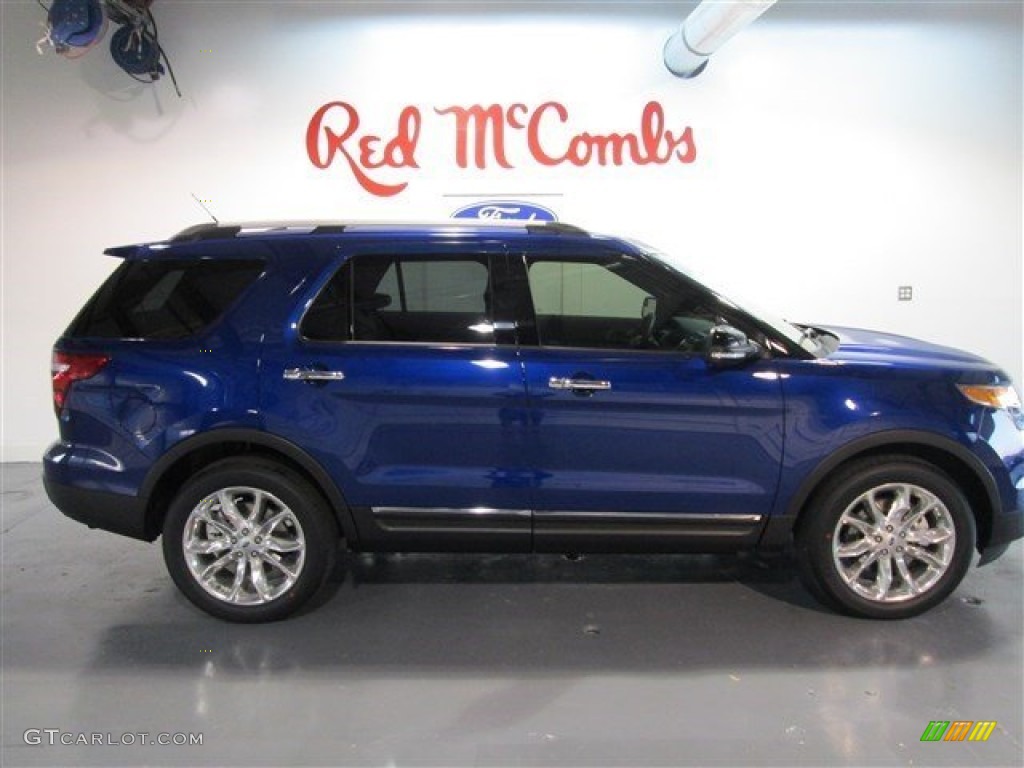 2015 Explorer XLT - Deep Impact Blue / Medium Light Stone photo #9