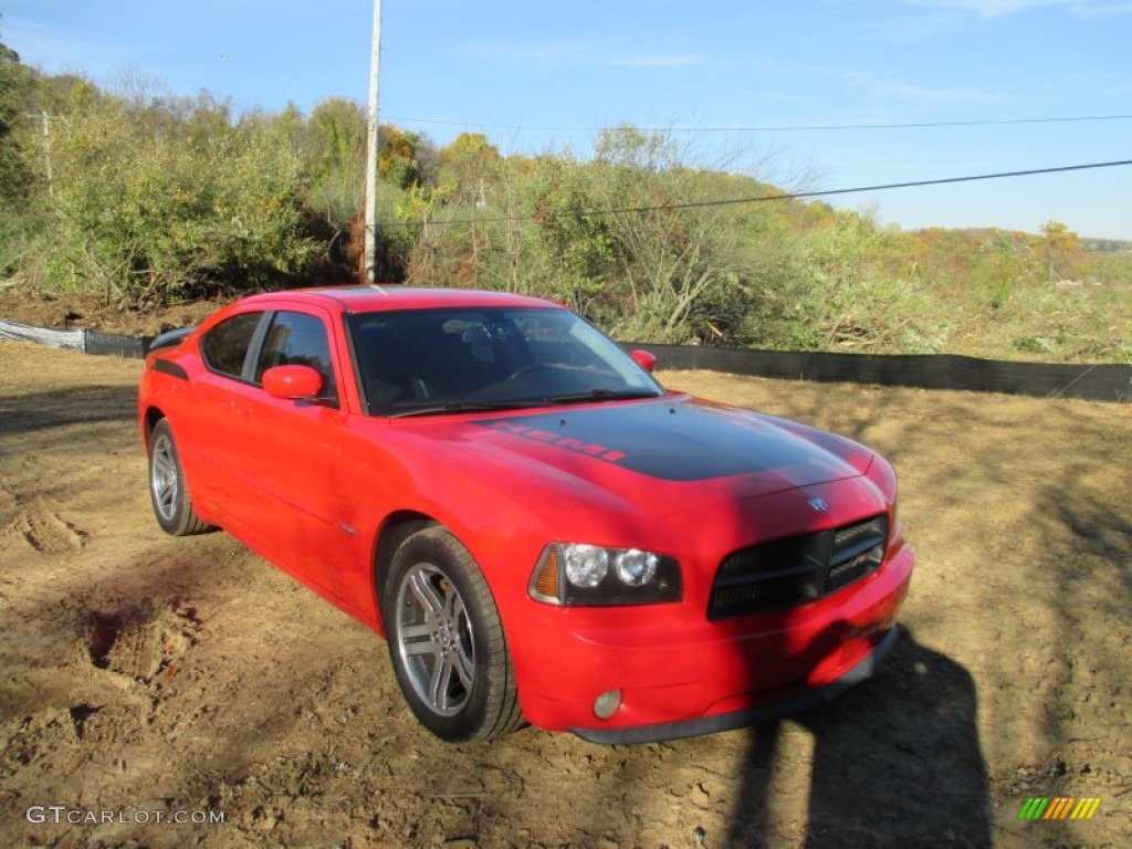Inferno Red Crystal Pearl 2006 Dodge Charger R/T Daytona Exterior Photo #98582347