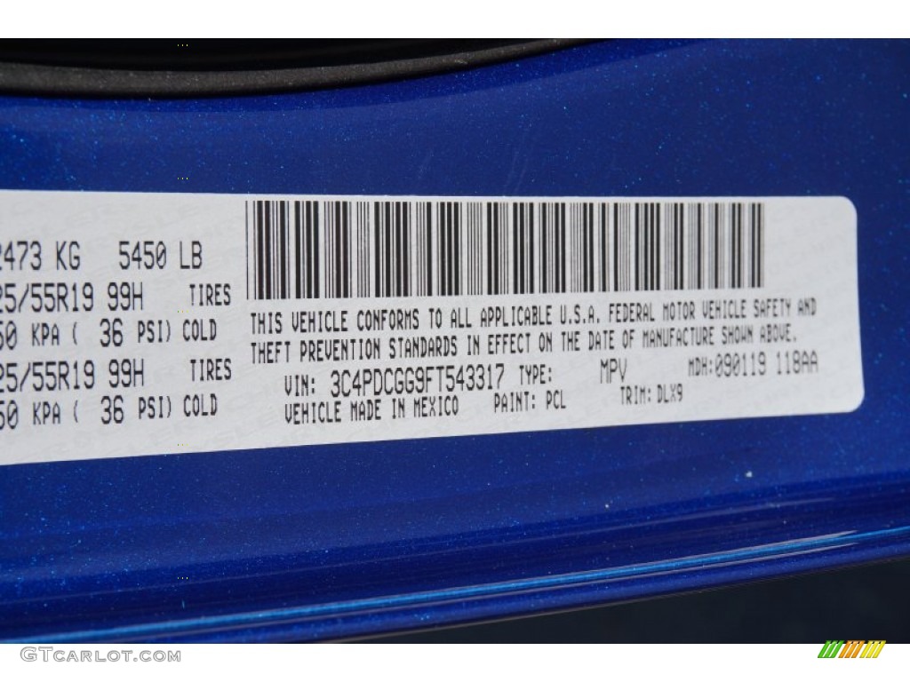 2015 Journey Color Code PCL for Blue Streak Pearl Photo #98583124