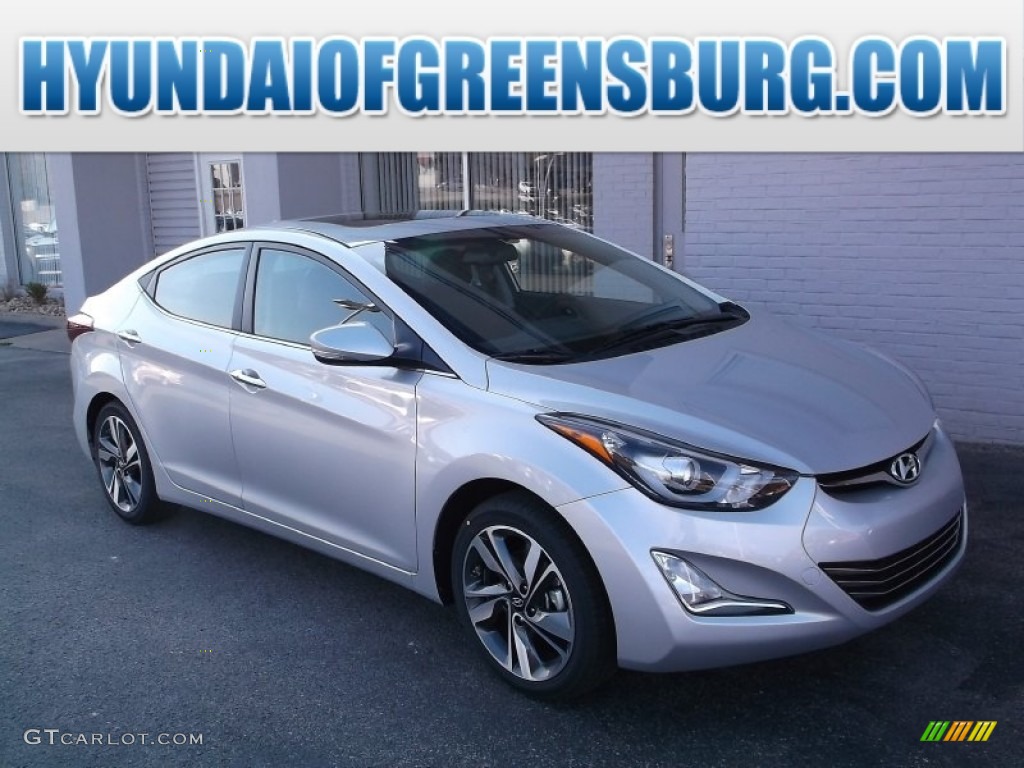 2015 Elantra Limited Sedan - Shimmering Air Silver / Black photo #1