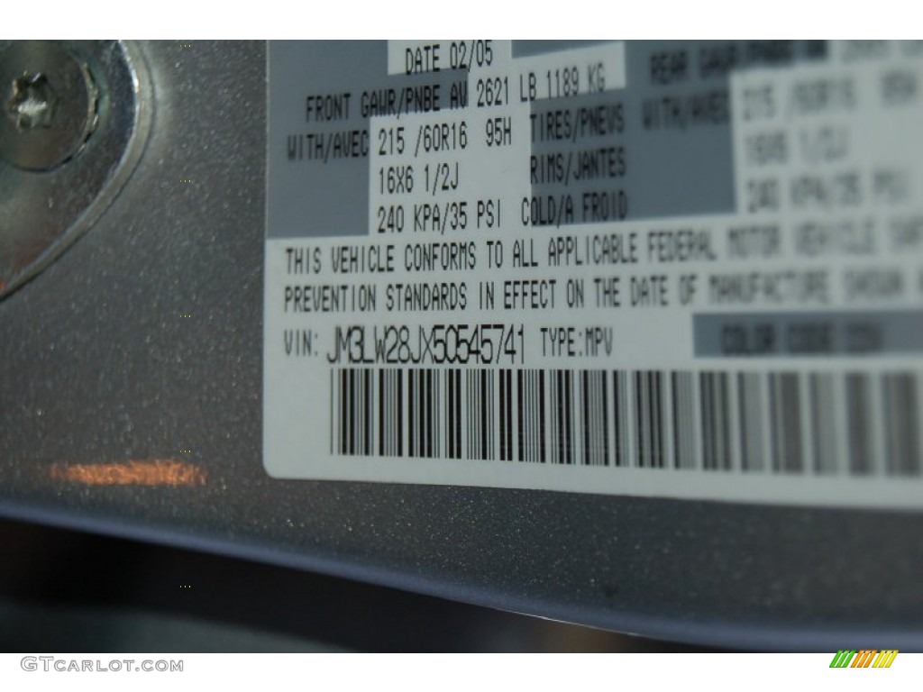 2005 MPV LX - Sunlight Silver Metallic / Gray photo #33