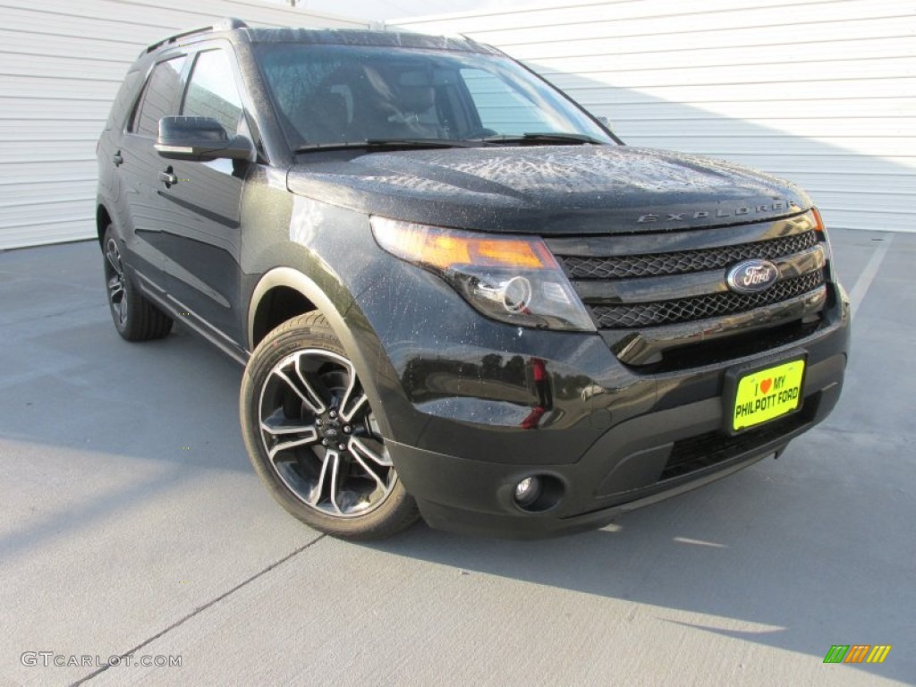 2015 Explorer Sport 4WD - Tuxedo Black / Sport Charcoal Black photo #2