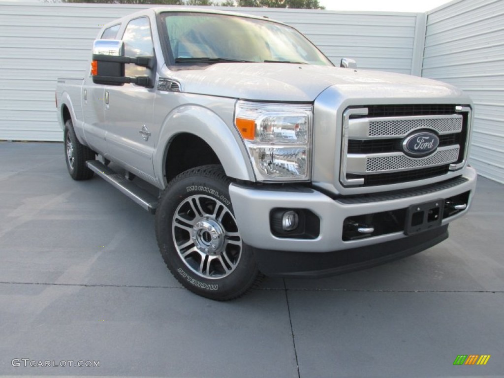 2015 F250 Super Duty Lariat Crew Cab 4x4 - Ingot Silver / Platinum Black photo #2