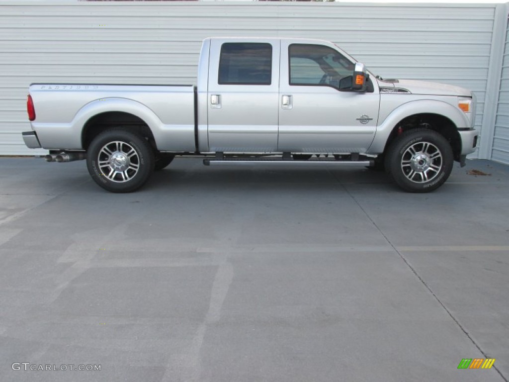 2015 F250 Super Duty Lariat Crew Cab 4x4 - Ingot Silver / Platinum Black photo #3