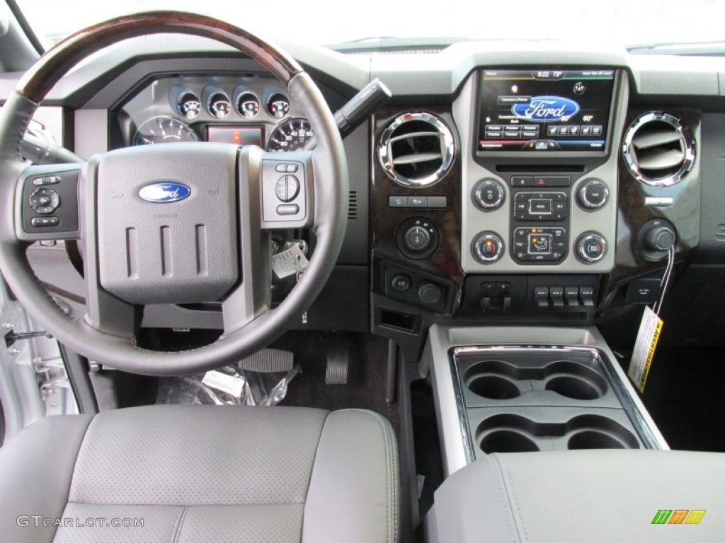 2015 F250 Super Duty Lariat Crew Cab 4x4 - Ingot Silver / Platinum Black photo #30