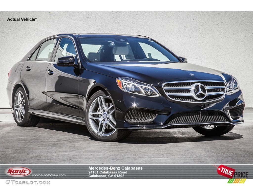 2015 E 350 Sedan - Black / Porcelain/Black photo #1