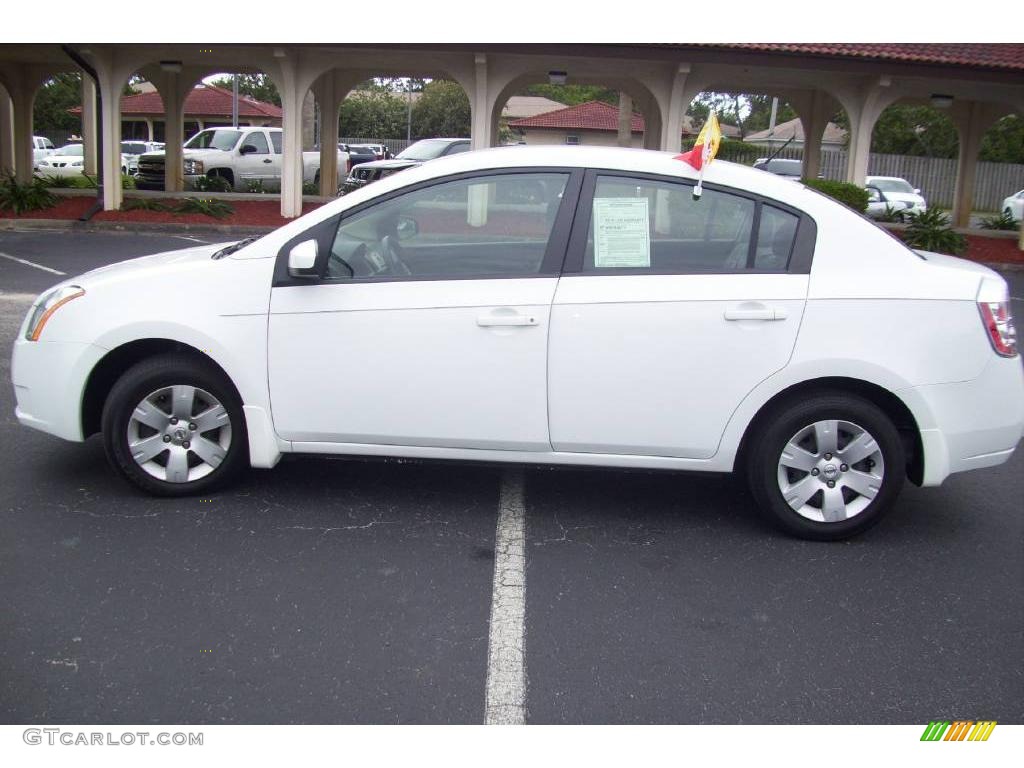 2008 Sentra 2.0 - Fresh Powder White / Charcoal/Steel photo #1