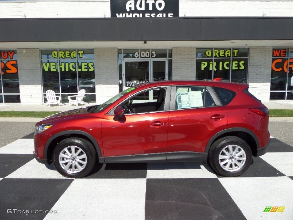 2013 CX-5 Sport - Zeal Red Mica / Sand photo #1