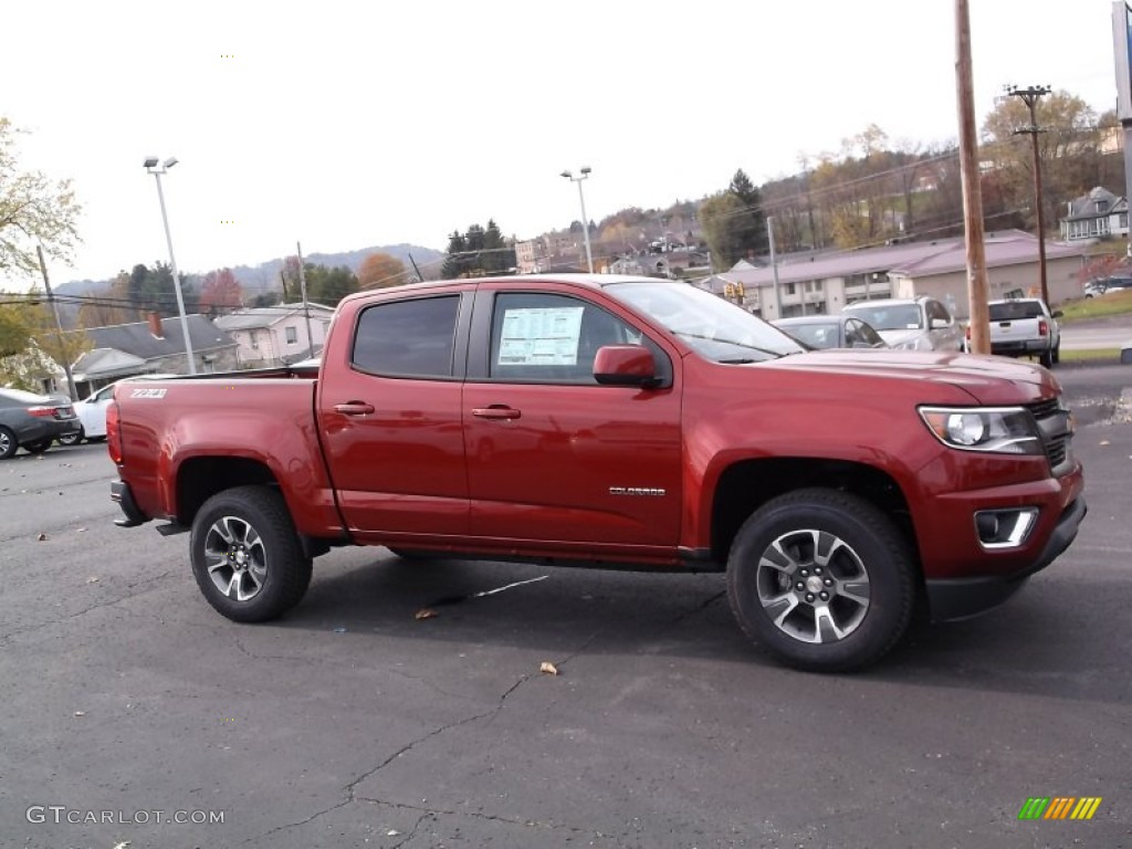 Red Rock Metallic 2015 Chevrolet Colorado Z71 Crew Cab 4WD Exterior Photo #98616314
