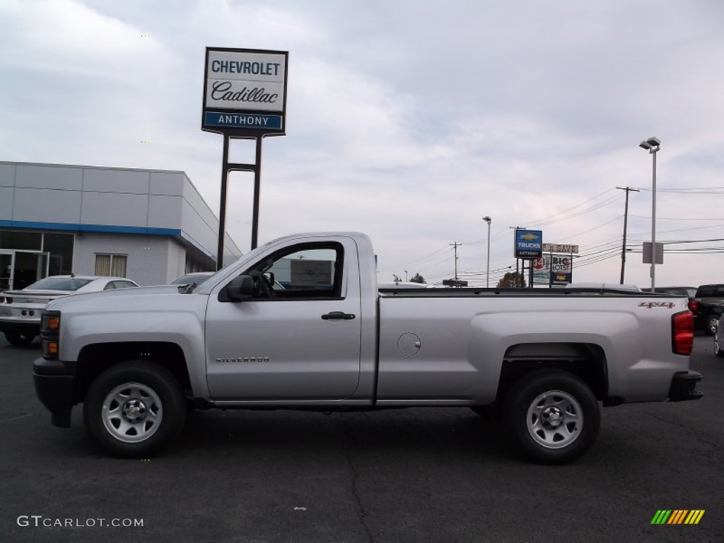 2015 Silverado 1500 WT Regular Cab 4x4 - Silver Ice Metallic / Dark Ash/Jet Black photo #7