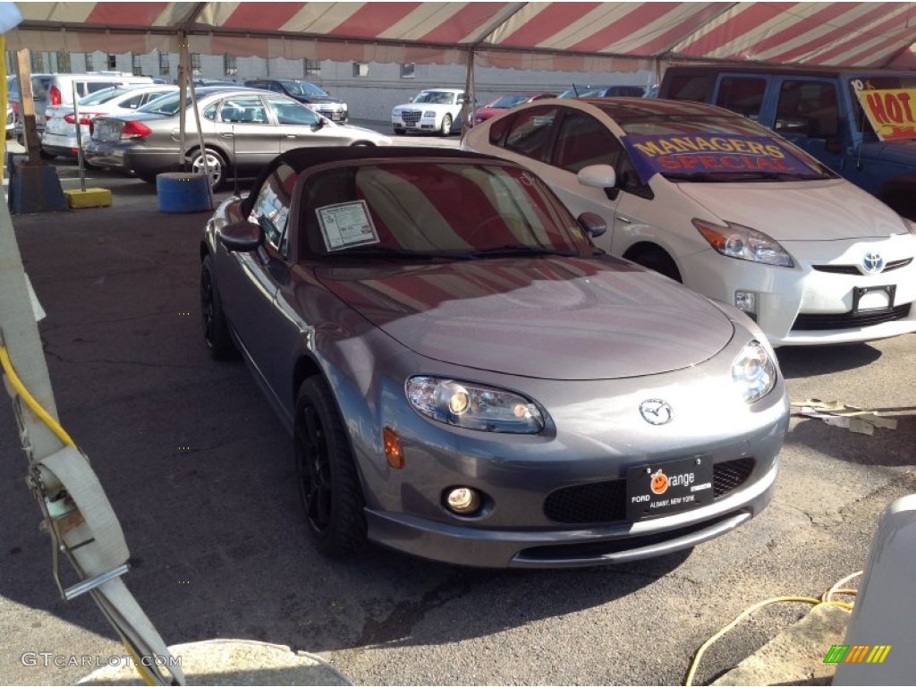 2008 MX-5 Miata Grand Touring Roadster - Galaxy Gray Mica / Black photo #12
