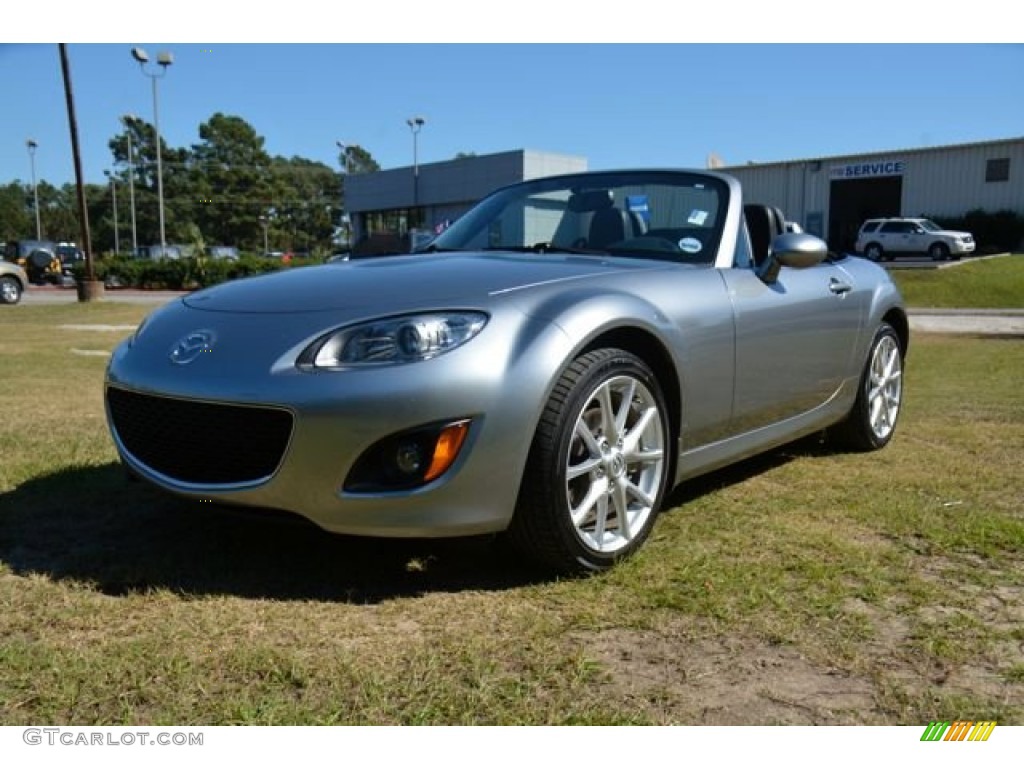 2011 MX-5 Miata Grand Touring Roadster - Liquid Silver Metallic / Black photo #1