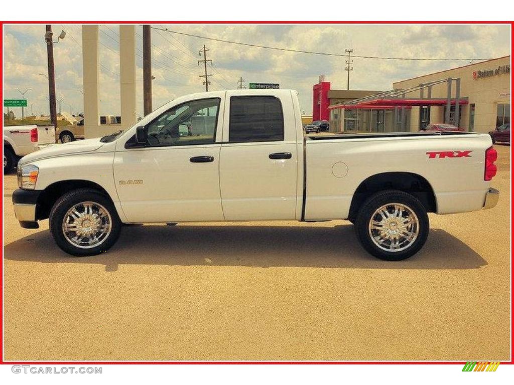 2008 Ram 1500 TRX Quad Cab - Bright White / Medium Slate Gray photo #3