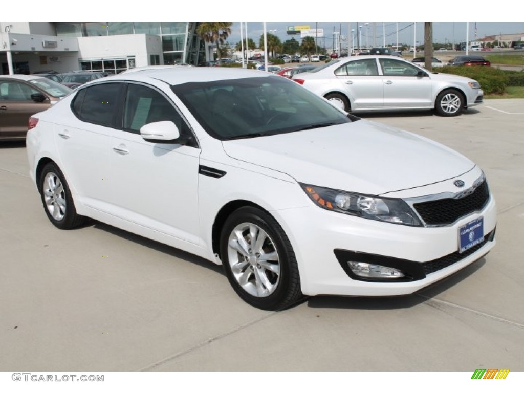 2012 Optima EX - Snow White Pearl / Beige photo #2