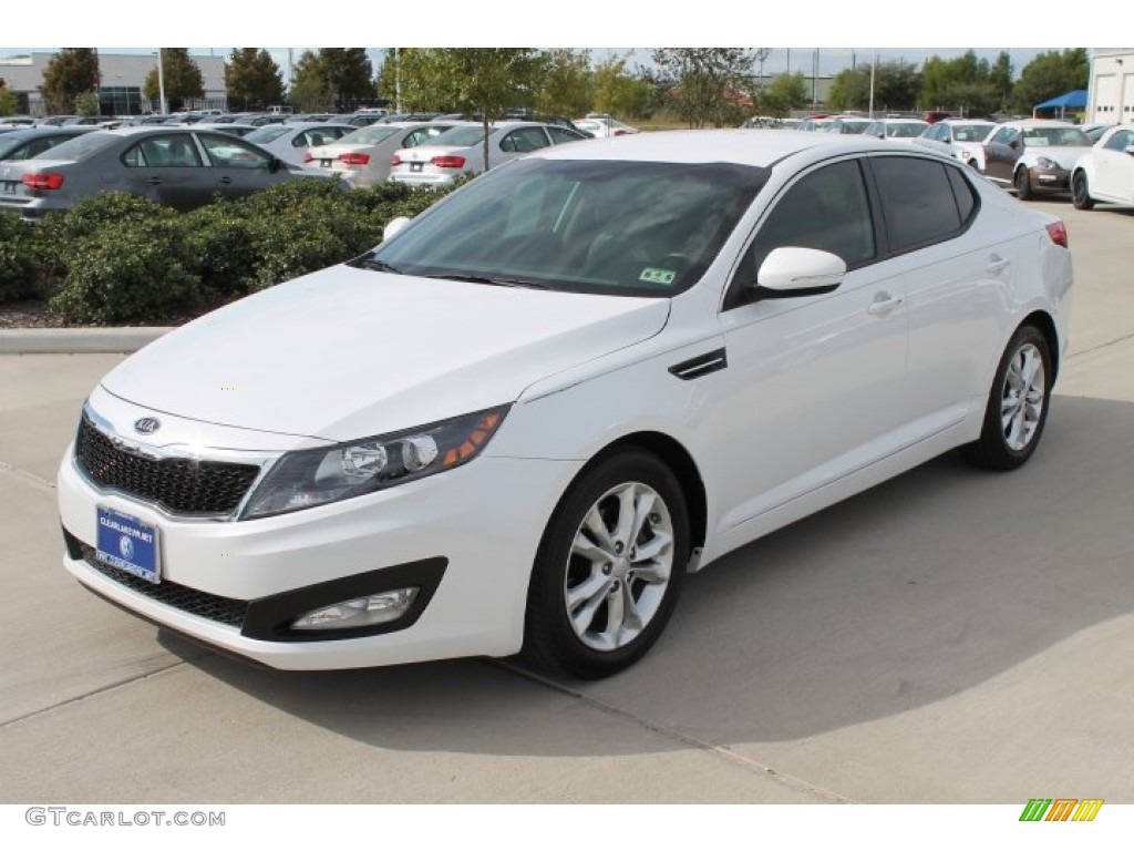 2012 Optima EX - Snow White Pearl / Beige photo #4