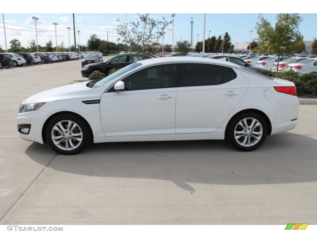 2012 Optima EX - Snow White Pearl / Beige photo #5