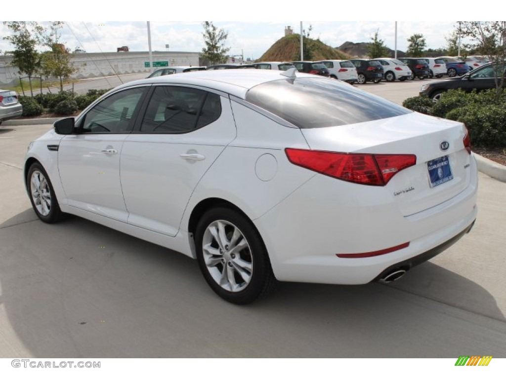 2012 Optima EX - Snow White Pearl / Beige photo #6